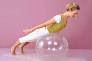Exercises with a ball for slimming the abdomen