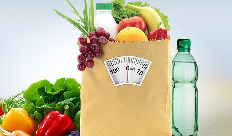 Water and slimming products by 7 kg per week